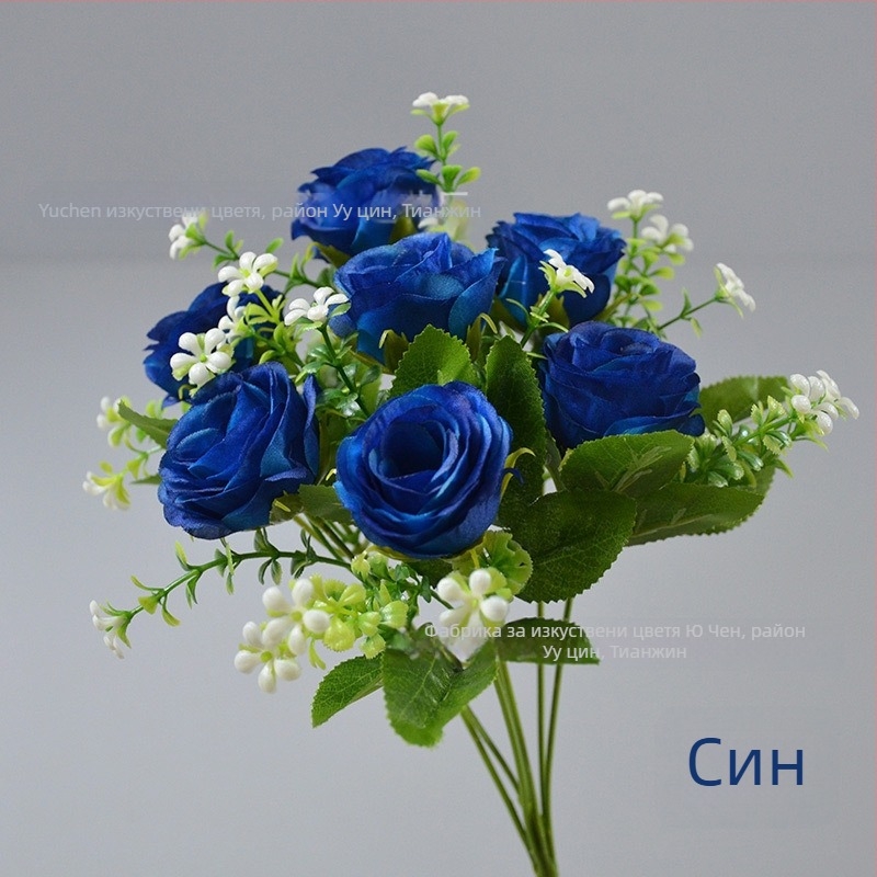 Букет Yu Chen от копринени рози — изкуствени рози, стилизирани стъбла чрез инжекционно формоване