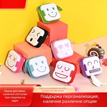 Монетник от цинкова ламарина със анимиран дизайн, джоб с 1 сгъвка, цип, офсетово печатане