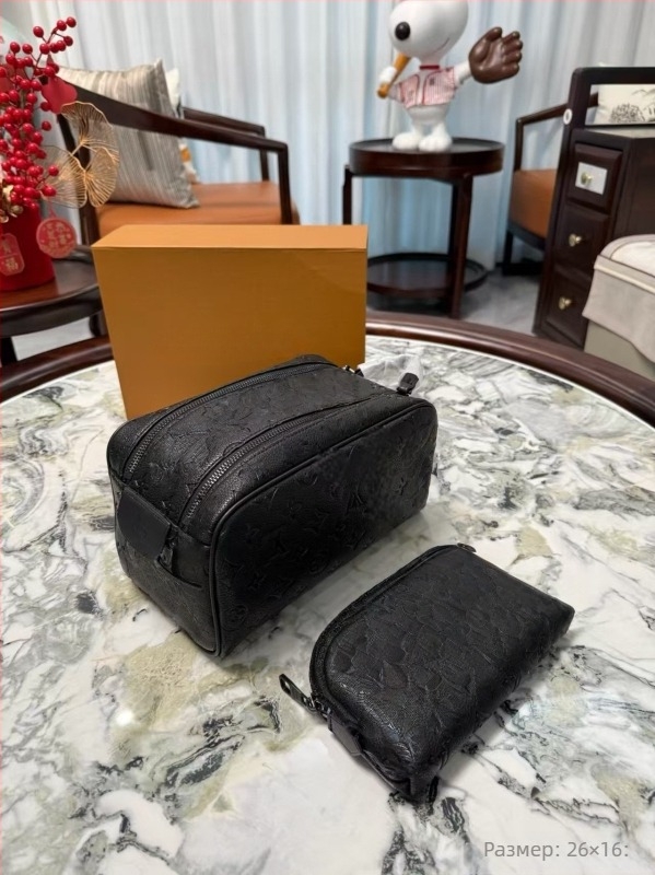 Козметична чанта за пътуване, ръчно носене, лека PU материя, стил градска простота, подплата полиестер