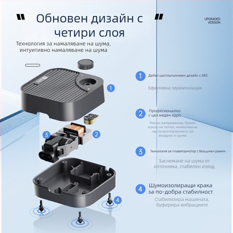 yee Помпа за кислород за аквариум – тиха аератор за домашен аквариум, тегло 0,5 кг