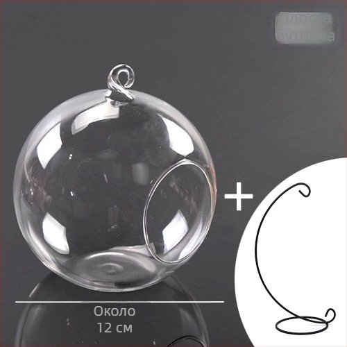 Мъхова микро-ландшафт DIY стъклена бутилка за мини градини – високо боросиликатно стъкло; марка Creative Workshop; картонена опаковка; висяща бутилка