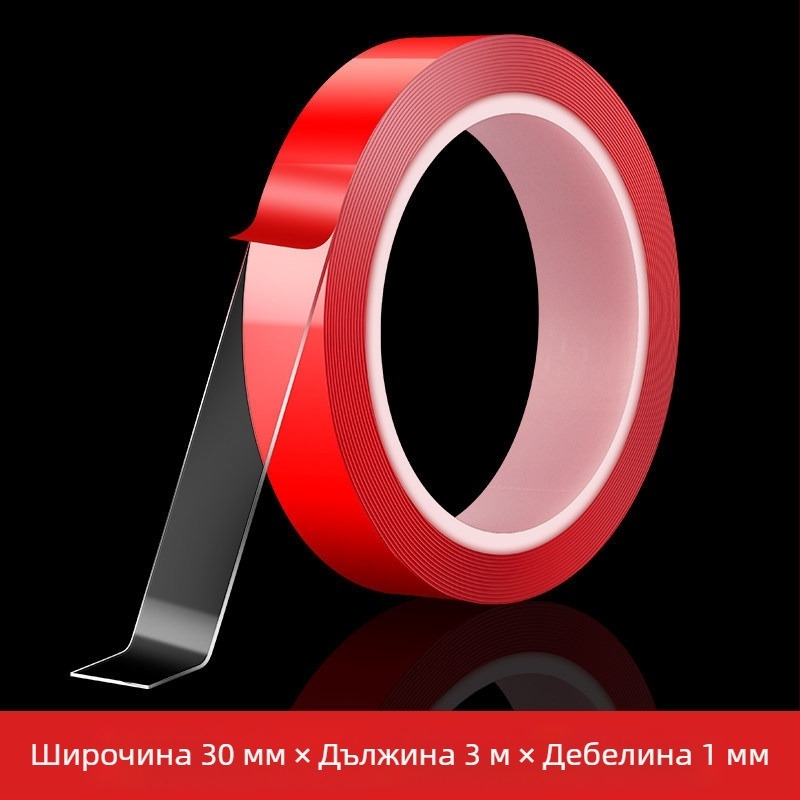LED лента — двустранно акрилно лепило за фиксиране на канали, без следи, висока прозрачност, без остатък