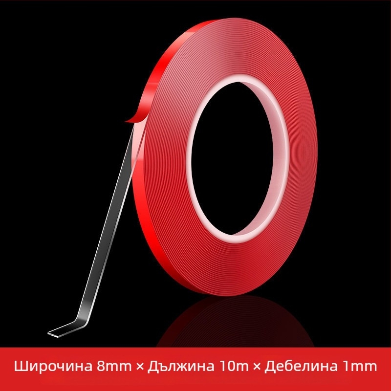 LED лента — двустранно акрилно лепило за фиксиране на канали, без следи, висока прозрачност, без остатък