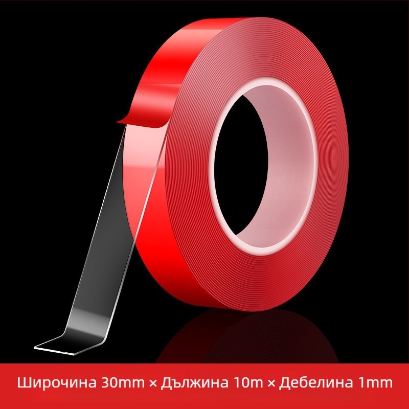 LED лента — двустранно акрилно лепило за фиксиране на канали, без следи, висока прозрачност, без остатък