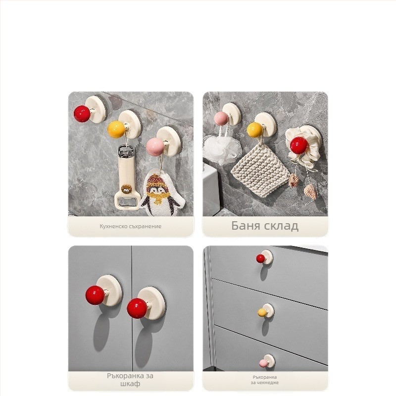 Дръжка за стъклени плъзгащи врати с вакуумна чашка — без пробиване, пластмасова, модел Ajd2025234