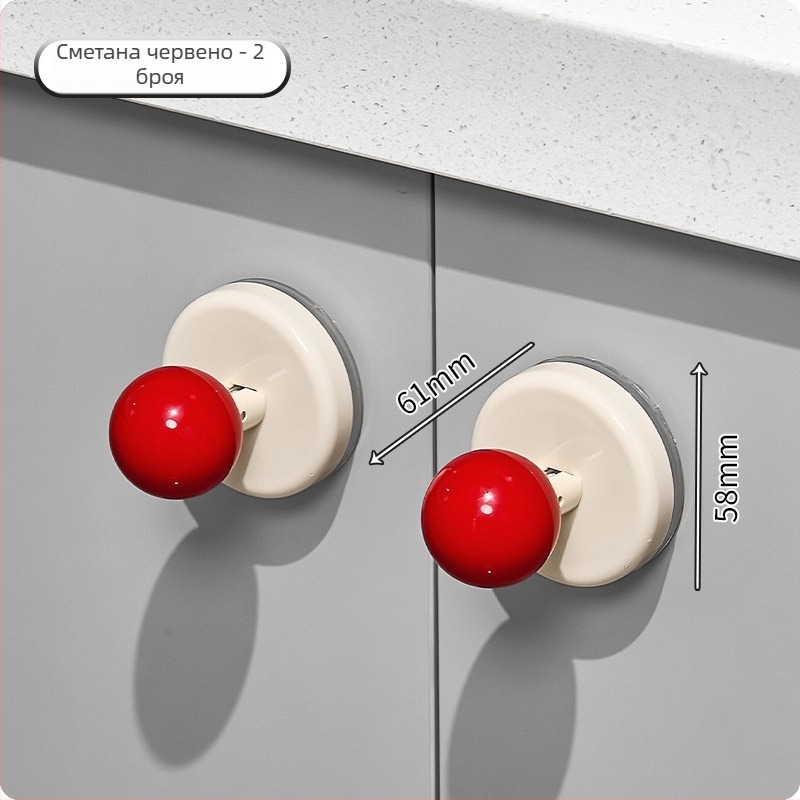 Дръжка за стъклени плъзгащи врати с вакуумна чашка — без пробиване, пластмасова, модел Ajd2025234