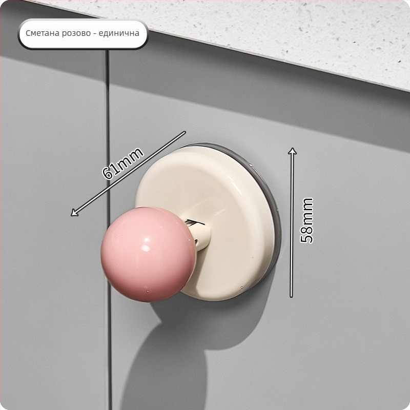Дръжка за стъклени плъзгащи врати с вакуумна чашка — без пробиване, пластмасова, модел Ajd2025234