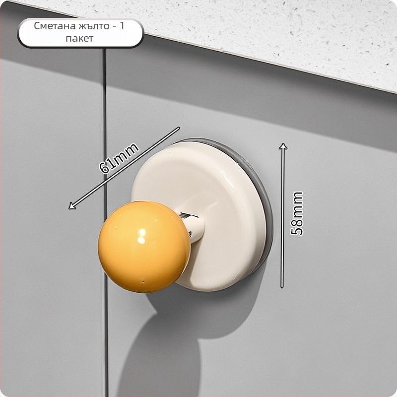 Дръжка за стъклени плъзгащи врати с вакуумна чашка — без пробиване, пластмасова, модел Ajd2025234