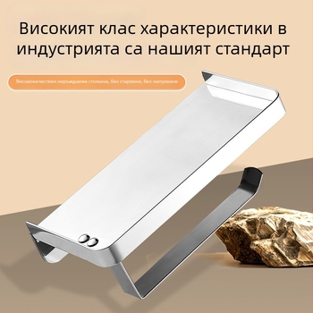 Държач за телефон и поставка за тоалетна хартия от неръждаема стомана за баня, елипсовиден дизайн, шлифована повърхност, модерен минималистичен стил