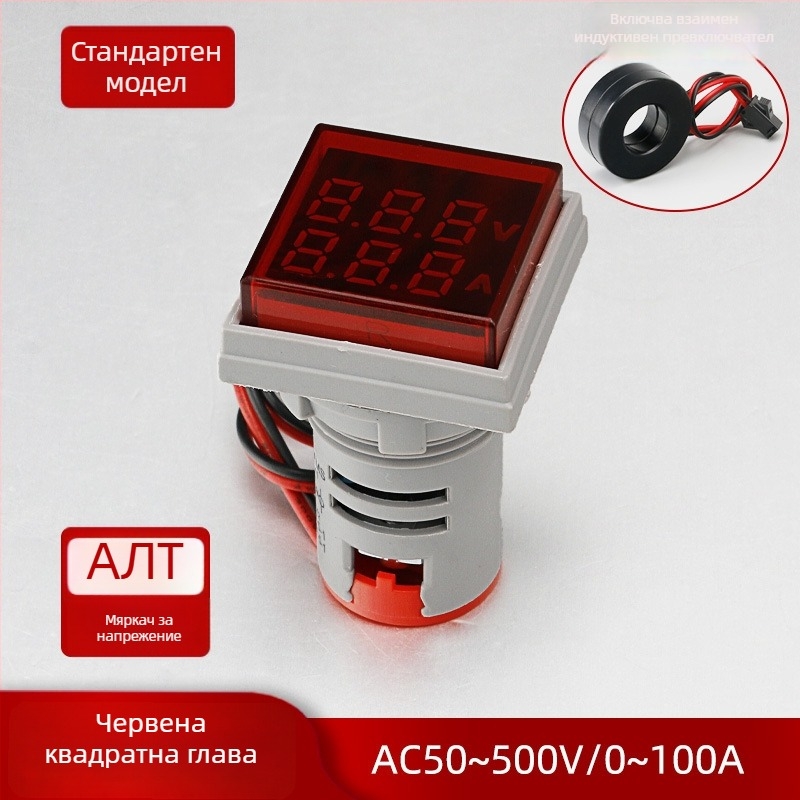 LED цифров дисплей за ток и напрежение с двойен дисплей