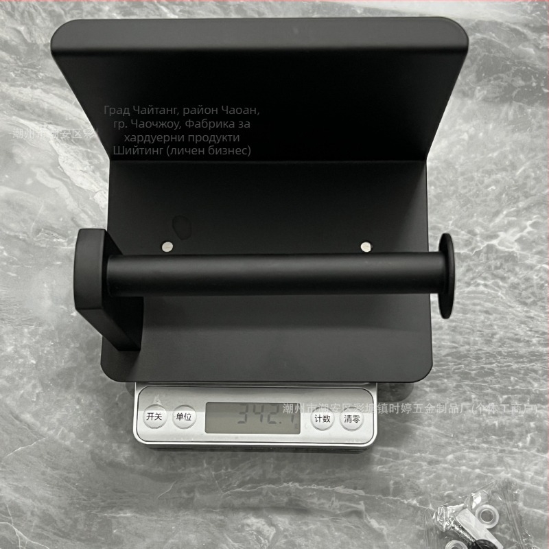 Държач за тоалетна хартия и мобилен телефон от неръждаема стомана, квадратна форма, полирана повърхност, модерен минималистичен стил