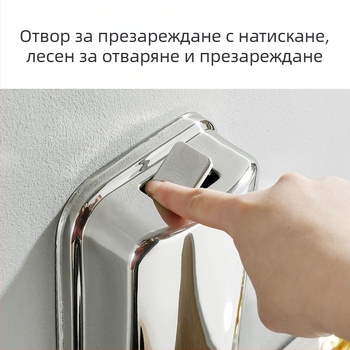 Дозатор за сапун от 304 неръждаема стомана, стенен монтаж, ръчно натискане, 200 g, марка Youtuo