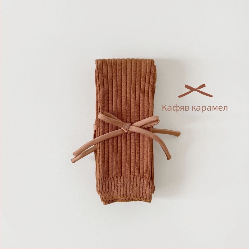 Pomelo idou Nine-Point детски леггинси с висока талия, еластична лента, принцес стил, памук 77%, възраст 1–3 години