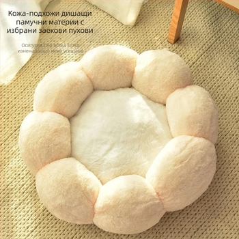 Гнездо за котки от плат – четири сезона топло и дебело, карикатурен дизайн. Материал: плат; За котки; Категория: гнездо за домашни любимци