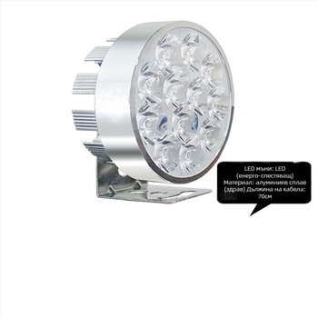 Мотоциклетна фарова крушка за електрически превозни средства и триколки, крушка за замяна, 1W, външен монтаж