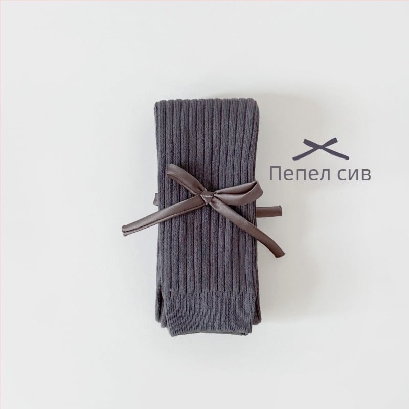 Детски клинове за момичета – висока талия, дължина 9/10, чесан памук 77%, за деца на 1–3 години, пролет и есен