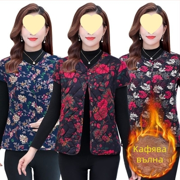 Chenille топла жилетка за жени, поло яка, класически стил, пролет 2025
