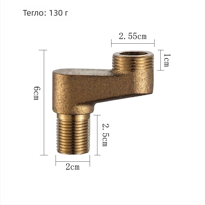 Душов кран от неръждаема стомана с променлив диаметър и крив ъглов адаптер за баня