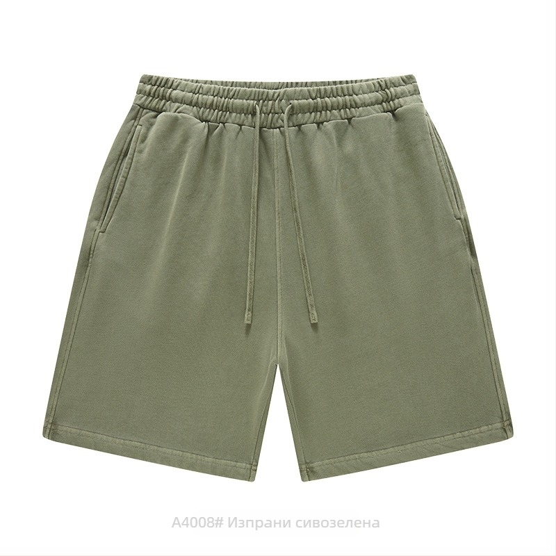 Къси спортни панталони за мъже и жени, памук 100%, свободен силует, връзка за пристягане, микроеластичност, ежедневна употреба