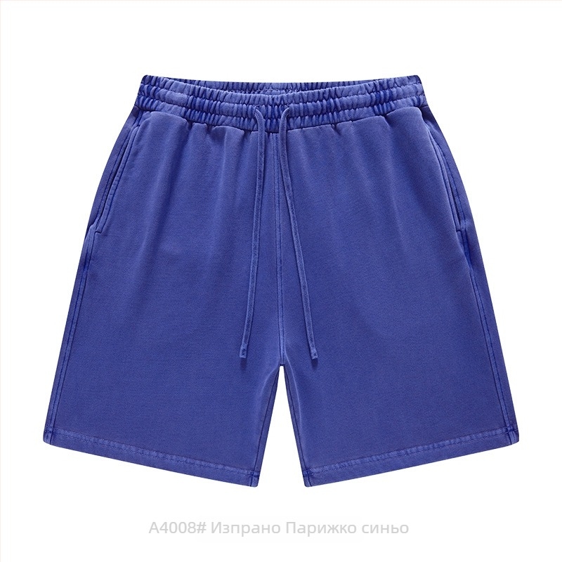 Къси спортни панталони за мъже и жени, памук 100%, свободен силует, връзка за пристягане, микроеластичност, ежедневна употреба