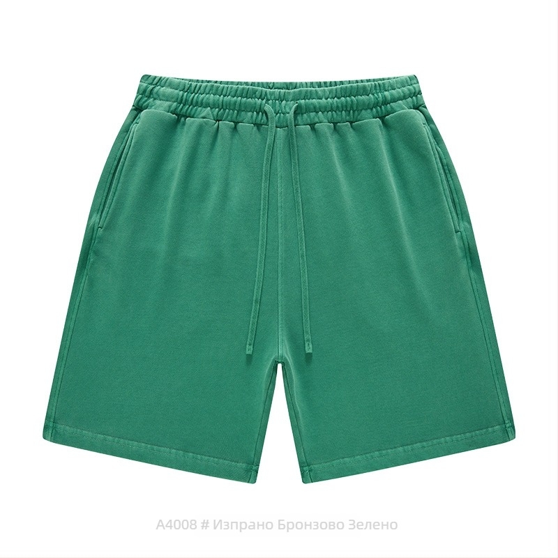Къси спортни панталони за мъже и жени, памук 100%, свободен силует, връзка за пристягане, микроеластичност, ежедневна употреба