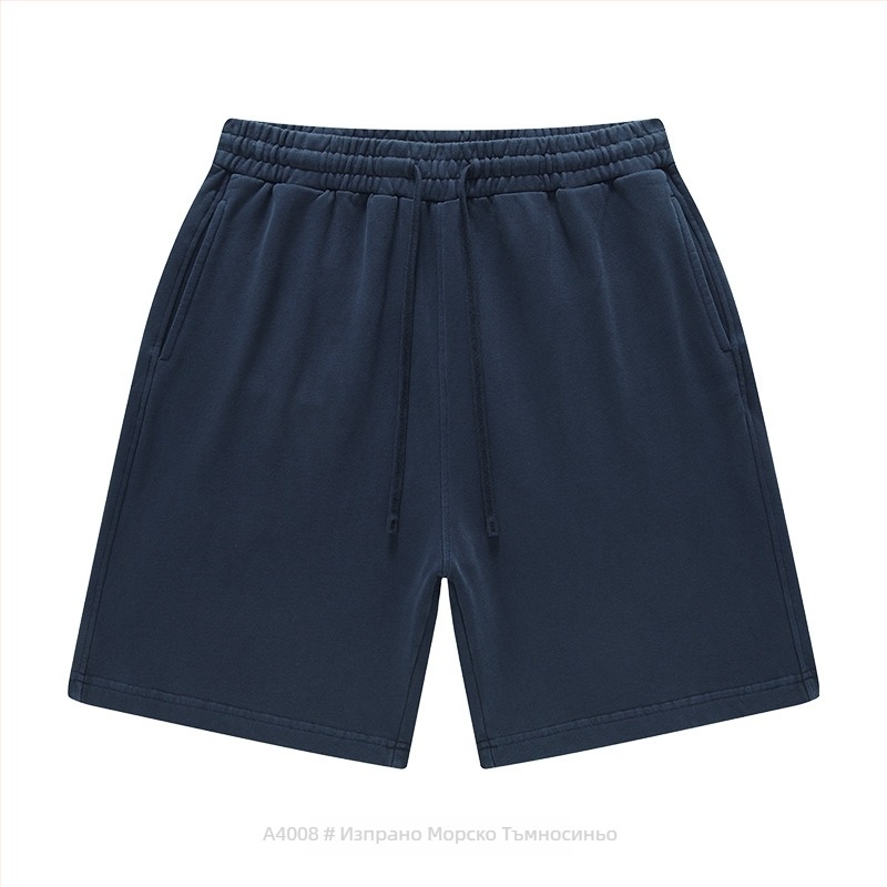 Къси спортни панталони за мъже и жени, памук 100%, свободен силует, връзка за пристягане, микроеластичност, ежедневна употреба