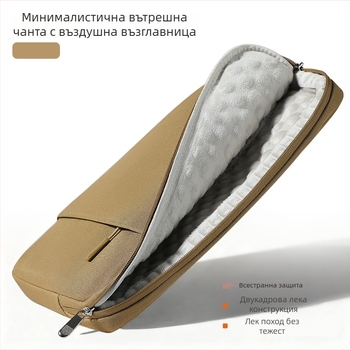 Водоустойчива чанта за лаптоп, ударо- и износоустойчива, с разширяем капацитет, плат Оксфорд, градски минимализъм, полиестерна подплата, унисекс