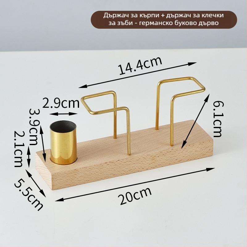 Дървен държач за салфетки за заведения – вертикална настолна поставка, квадратен силует (Материал: дърво; Покритие: полиране; Външен вид: квадратен; Марка: Lujiang; Стил: Друг)