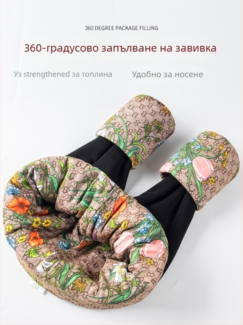 All-in-one панталони за бременни с подплата от флис, екстра дебели топли клинове с висока еластичност