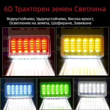 LED странична светлина за камион, водоустойчива, 8W, 12/24V, модел 6D усъвършенстван