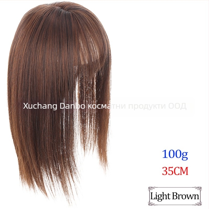 Перука за увеличаване на обема и промяна на прическата, 3D въздушни челки, модел TD02/BF02, материал: термоустойчив тел, тип челки: Qi bangs