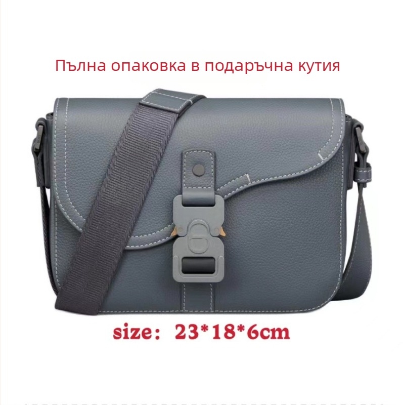 Мъжка презрамна чанта тип седло — платнена, уличен стил, пролет 2024, дишаща и износоустойчива, ежедневна употреба