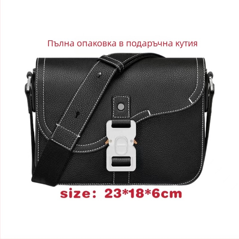Мъжка презрамна чанта тип седло — платнена, уличен стил, пролет 2024, дишаща и износоустойчива, ежедневна употреба