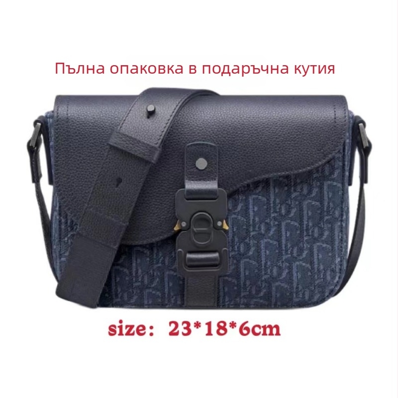 Мъжка презрамна чанта тип седло — платнена, уличен стил, пролет 2024, дишаща и износоустойчива, ежедневна употреба