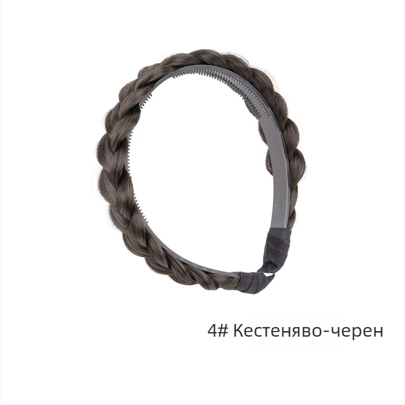 Перука с челка и плитка рибена кост, обод за глава, от високотемпературна жица, за дами, не подлежи на боядисване с горещи методи