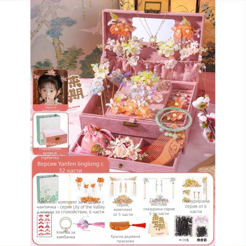 Комплект аксесоари за коса за деца – метални щипки за коса във формата на цвете, ръчна изработка, модерен минималистичен стил, индивидуално опаковани, пролет 2025