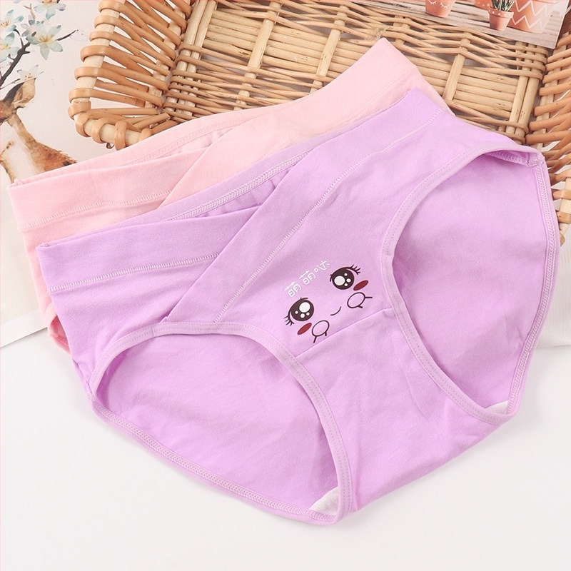 Бельо за бременни - чист памук, ниска талия за опора на корема, дишащо, за средна до късна бременност и след раждането