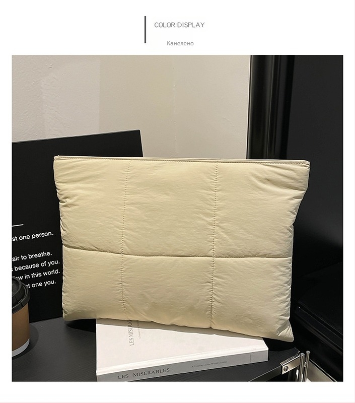 Чанта за лаптоп с балонна възглавница, съвместима с MacBook, вътрешен органайзер, удароустойчива, нейлонова външна част