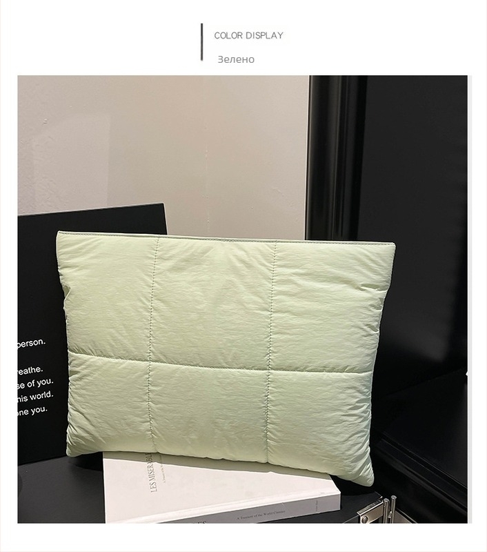 Чанта за лаптоп с балонна възглавница, съвместима с MacBook, вътрешен органайзер, удароустойчива, нейлонова външна част