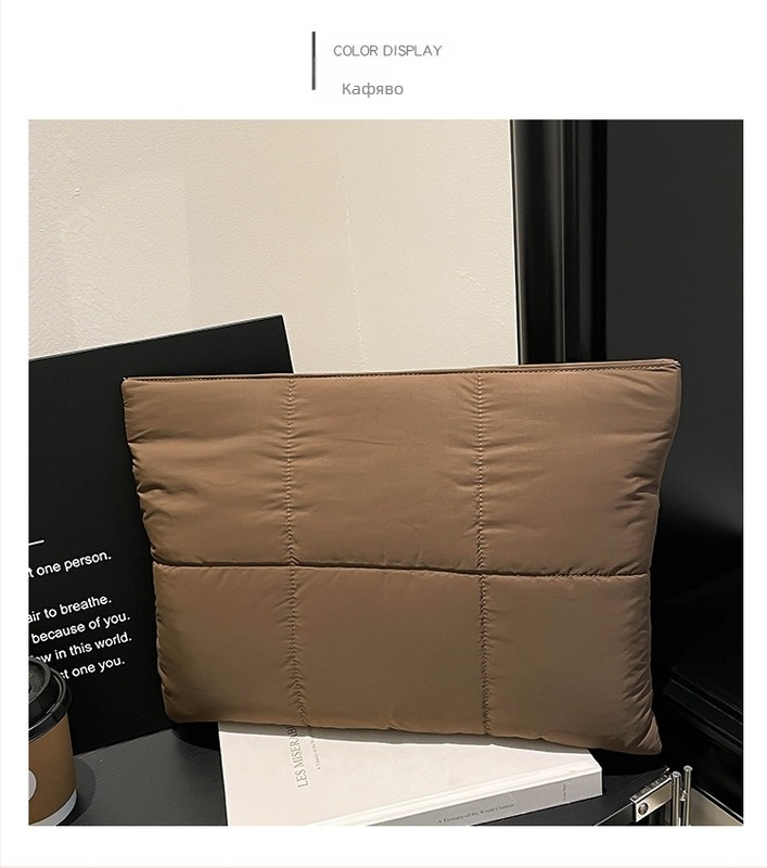 Чанта за лаптоп с балонна възглавница, съвместима с MacBook, вътрешен органайзер, удароустойчива, нейлонова външна част