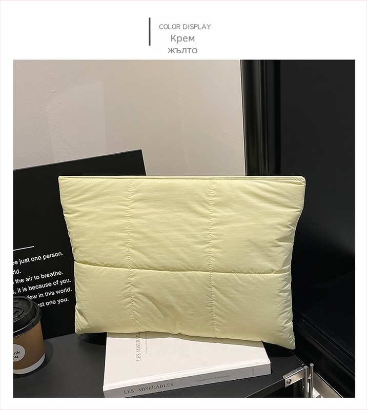 Чанта за лаптоп с балонна възглавница, съвместима с MacBook, вътрешен органайзер, удароустойчива, нейлонова външна част