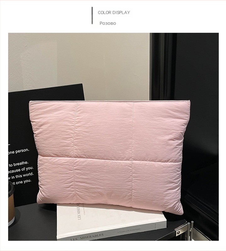 Чанта за лаптоп с балонна възглавница, съвместима с MacBook, вътрешен органайзер, удароустойчива, нейлонова външна част