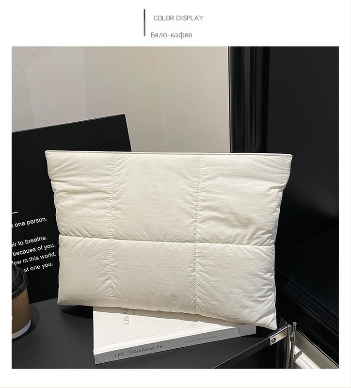 Чанта за лаптоп с балонна възглавница, съвместима с MacBook, вътрешен органайзер, удароустойчива, нейлонова външна част