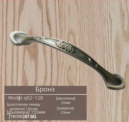 Дръжка за шкафова врата – цинкова сплав, модел lrls001, Longrun, модерен стил