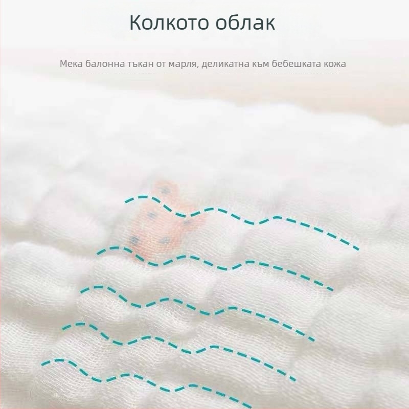 Детска памучна квадратна кърпа за лице Bamboo Blue, номер 1744/1745/1746, 40-count, тегло под 50 g