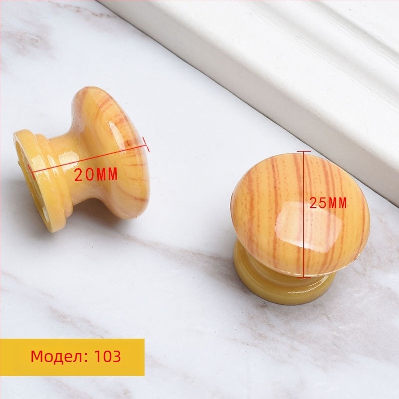 Дървена ръкохватка за шкафове, кръгла форма, воден трансфер като повърхностна обработка, монтаж на повърхността, за врати и чекмеджета, стил модерен минимализъм