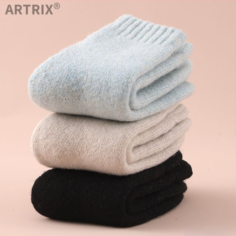 Зимни вълнени чорапи за бебета и деца, дебели, дълги чорапи, без петата, унисекс