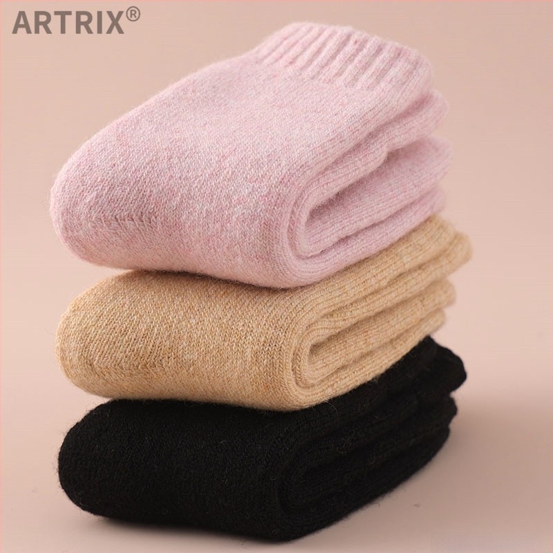 Зимни вълнени чорапи за бебета и деца, дебели, дълги чорапи, без петата, унисекс