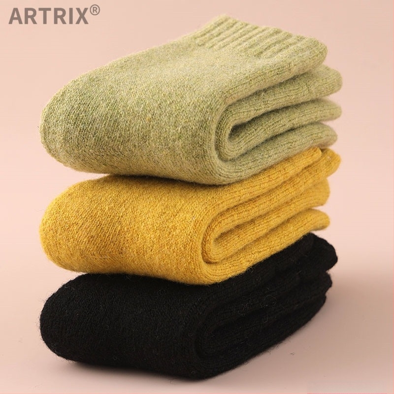 Зимни вълнени чорапи за бебета и деца, дебели, дълги чорапи, без петата, унисекс