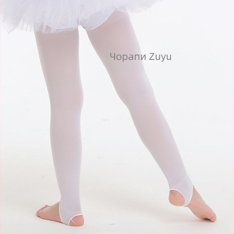 Детски танцови чорапогащи за момичета, Velvet материя, 75% Spandex, дишащи, абсорбиращи пот, дезодориращи свойства, тънък трикотаж